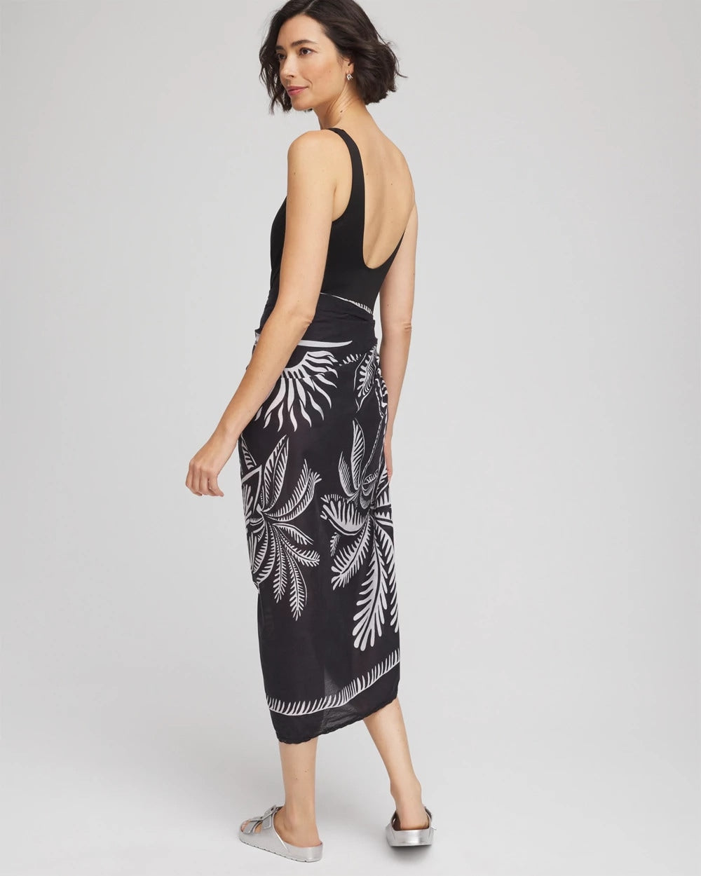 Chico's | Magicsuit® Hearts of Palm Pareo/ Black/Multi