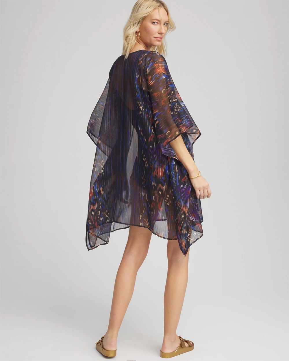 Chico's | Miraclesuit® Tapiz Caftan Cover-Up/ Black/Multi