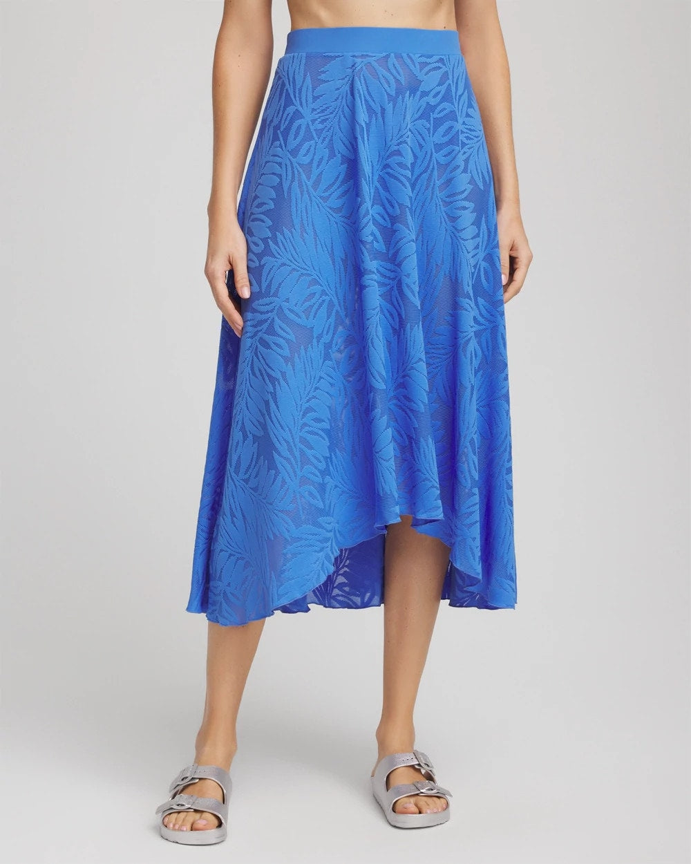 Chico's | Gottex Skyfall Lace Long Skirt/ Light Blue