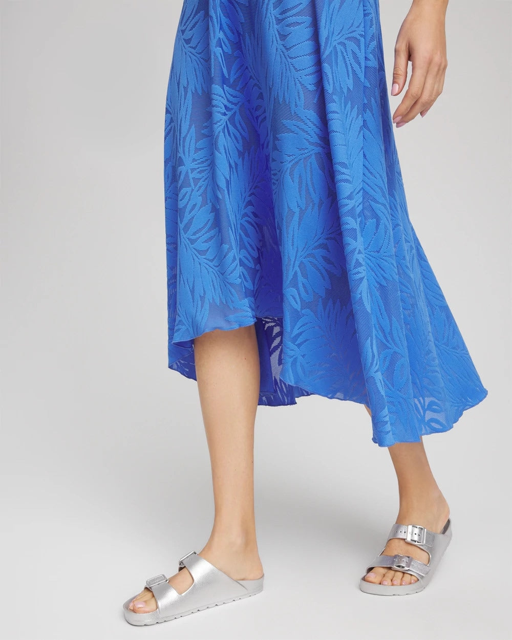 Chico's | Gottex Skyfall Lace Long Skirt/ Light Blue