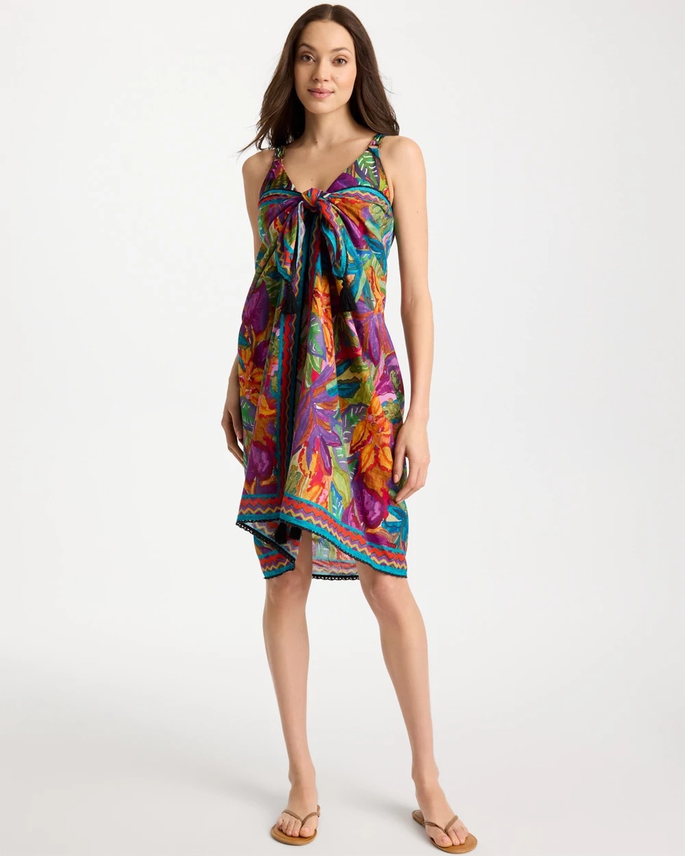 Chico's | Magicsuit® Cactus Flower Pareo/ Multi Print