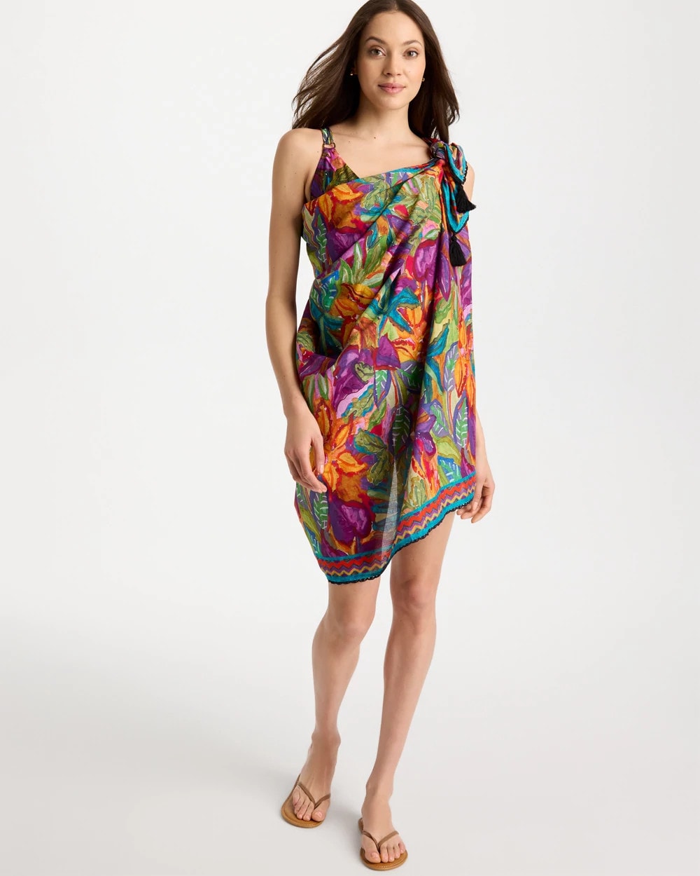 Chico's | Magicsuit® Cactus Flower Pareo/ Multi Print