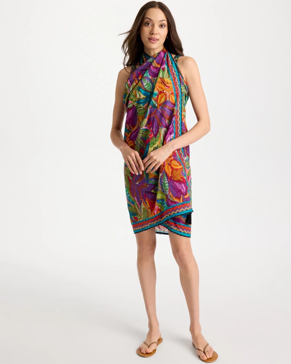 Chico's | Magicsuit® Cactus Flower Pareo/ Multi Print