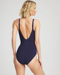 Chico's | Gottex Tutti Frutti V-Neck One Piece/ Navy