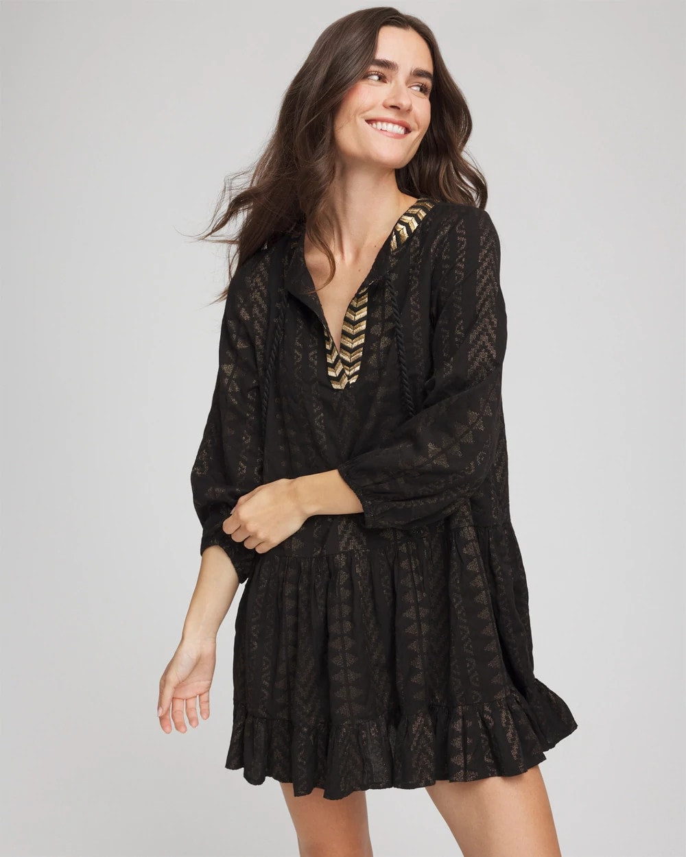 Chico's | Miraclesuit® Beach Jacquard Dress/ Black