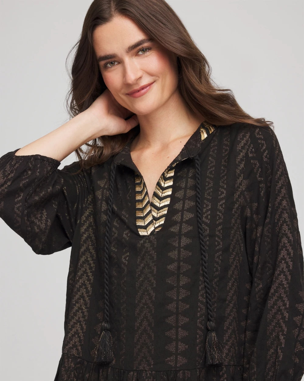Chico's | Miraclesuit® Beach Jacquard Dress/ Black