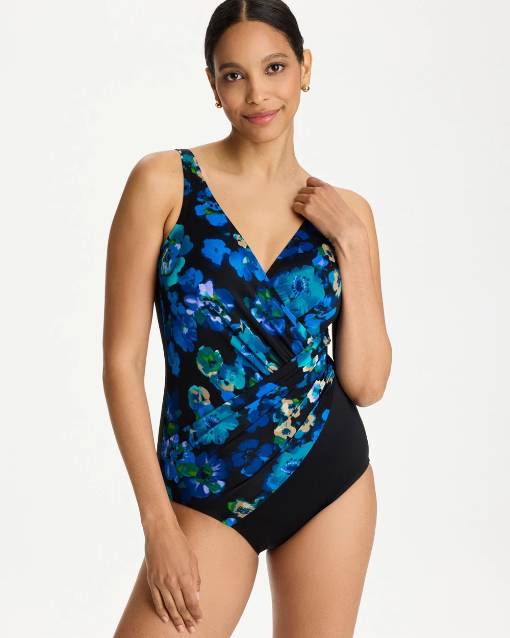 Chico's | Secret Garden Oceanus One Piece/ Black/Multi