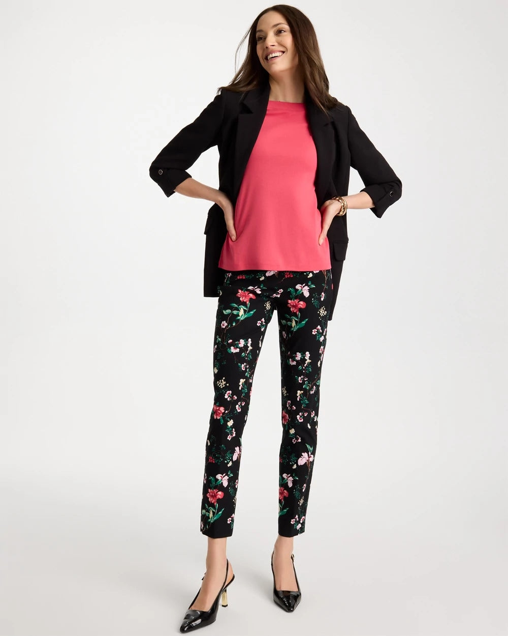 Chico's | Kyoto Bloom Brigitte™ Slim Ankle Pants/ Black