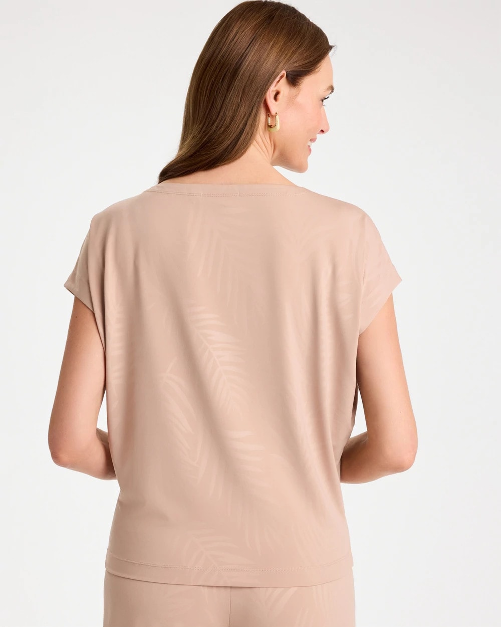 Chico's | Travelers™ Palm Embossed Knit Top/ Mocha Mousse