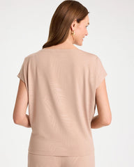 Chico's | Travelers™ Palm Embossed Knit Top/ Mocha Mousse