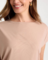 Chico's | Travelers™ Palm Embossed Knit Top/ Mocha Mousse