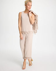 Chico's | Travelers™ Scallop Lace Tank/ Smokey Taupe