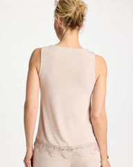 Chico's | Travelers™ Scallop Lace Tank/ Smokey Taupe