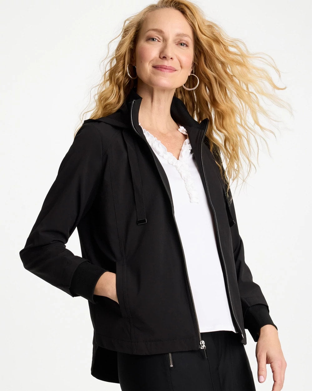 Chico's | Zenergy® UPF Rib Mix Jacket/ Black