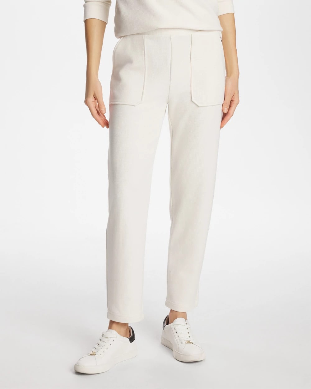 Chico's | Zenergy® Soft Waffle Tapered Ankle Pants/ Cream