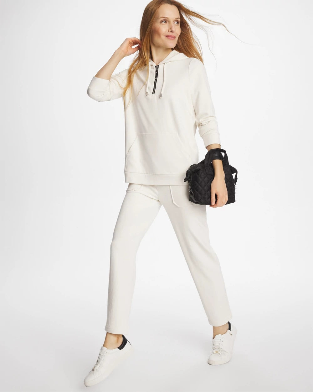 Chico's | Zenergy® Soft Waffle Tapered Ankle Pants/ Cream