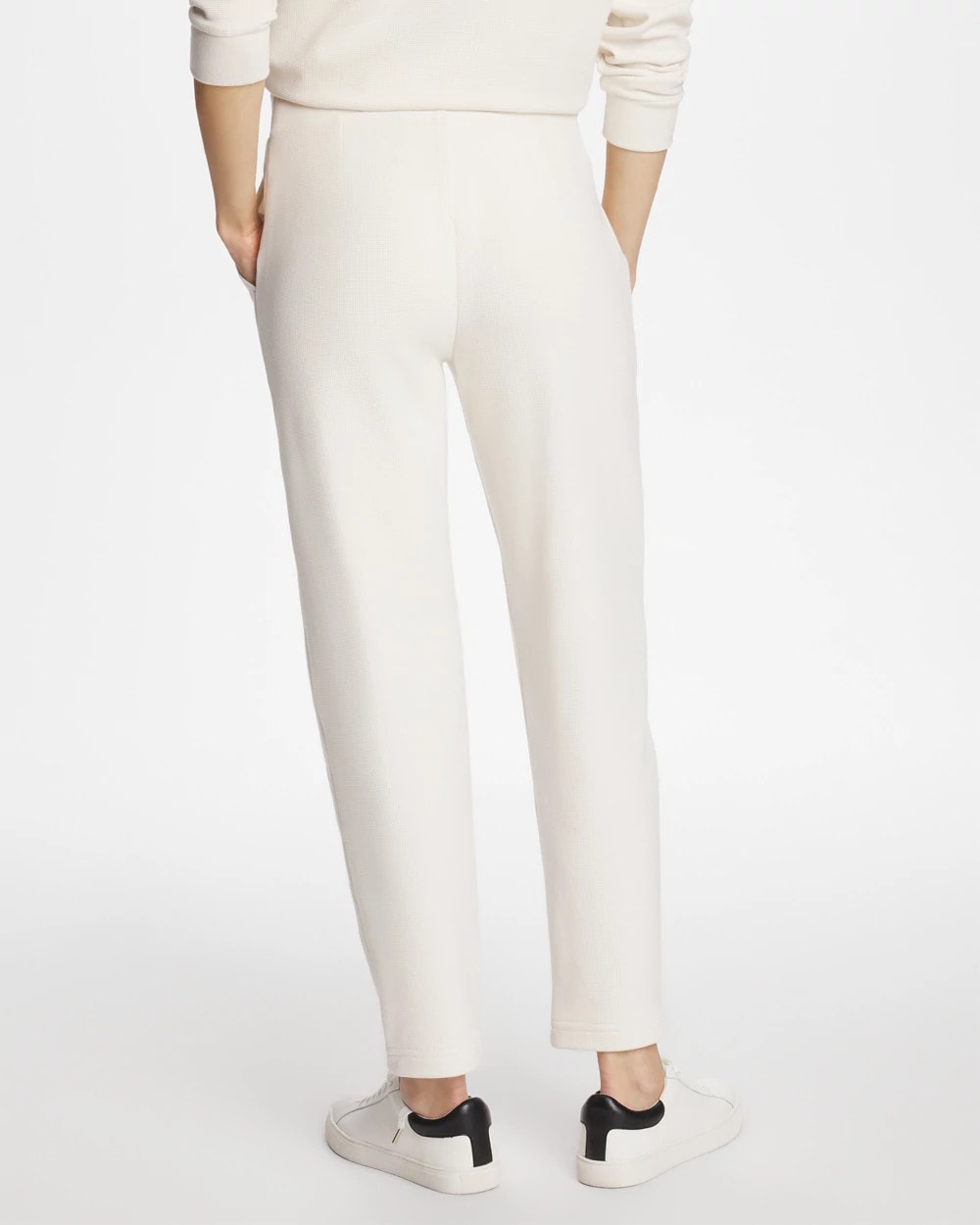 Chico's | Zenergy® Soft Waffle Tapered Ankle Pants/ Cream