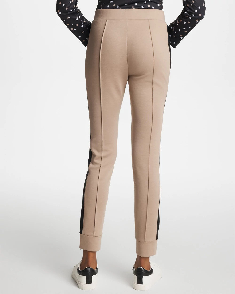 Chico's | Zenergy® Double-Knit Contrast Ankle Pants/ Studio Taupe