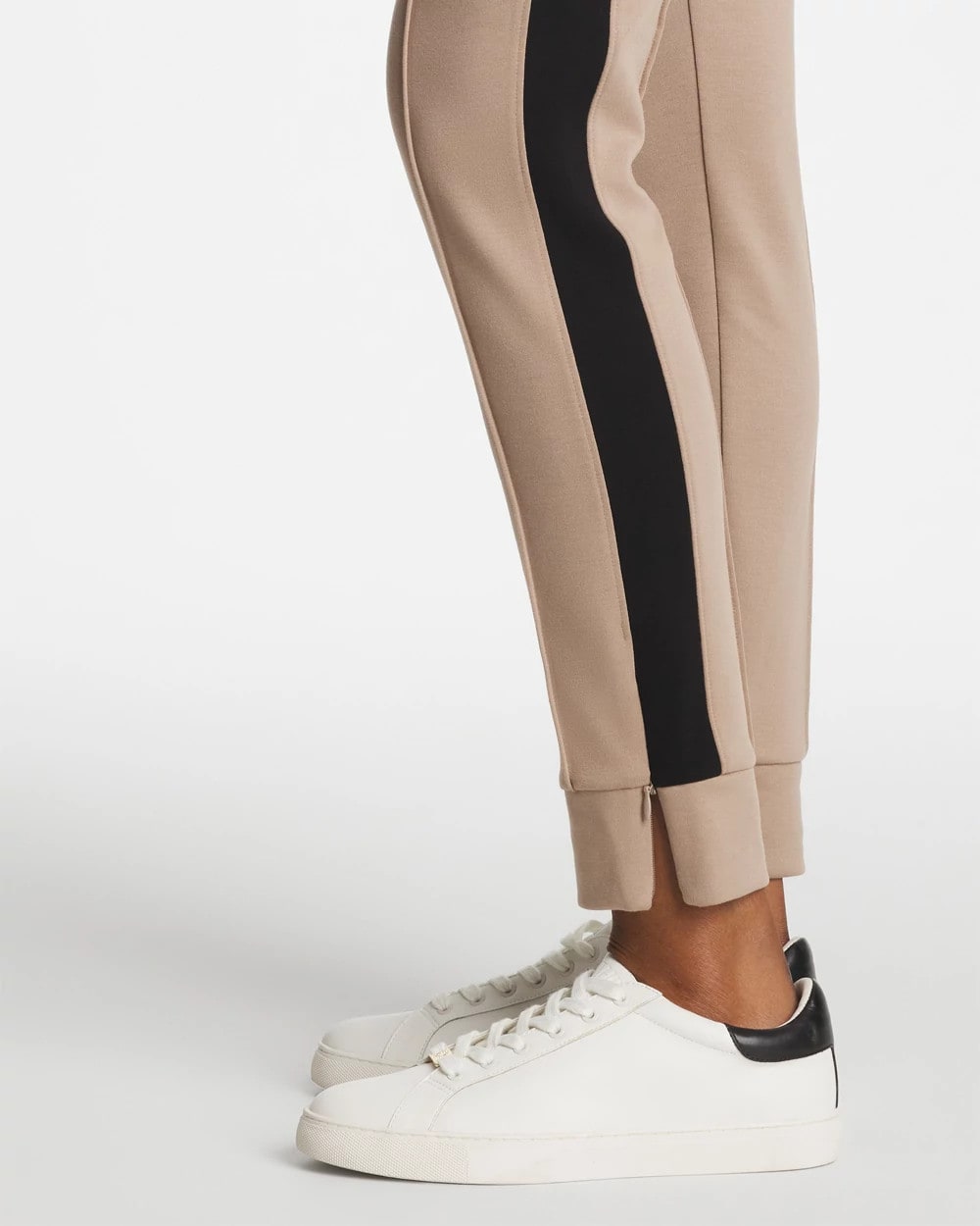 Chico's | Zenergy® Double-Knit Contrast Ankle Pants/ Studio Taupe