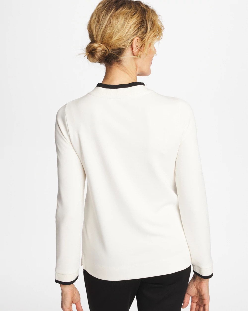 Chico's | Zenergy® Double-Knit Applique Top/ Ecru