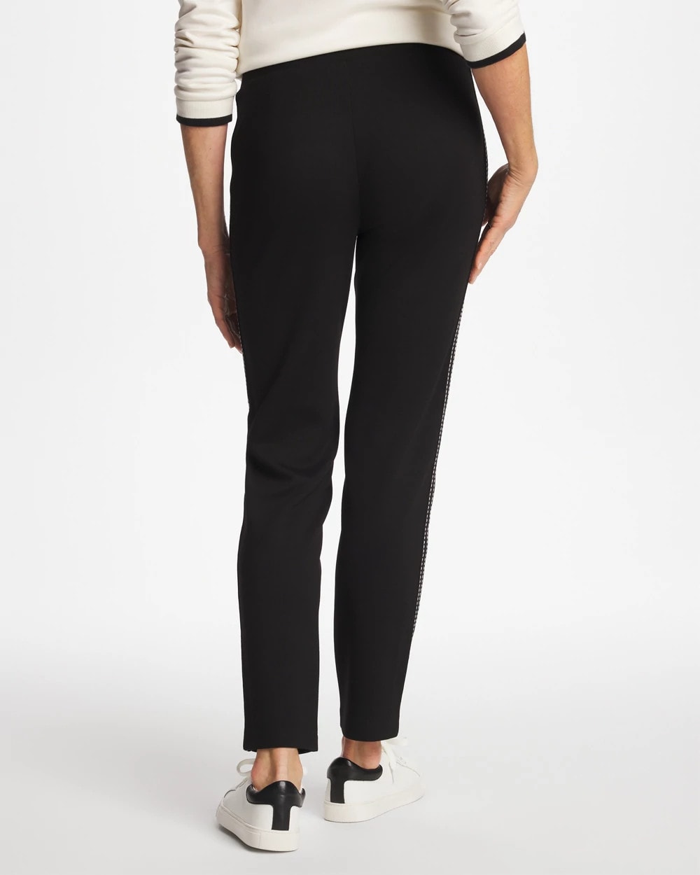 Chico's | Zenergy® Double-Knit Pick Stitch Ankle Pants/ Black