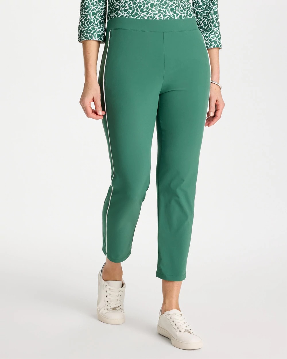 Chico's | Zenergy® UPF Side Piping Ankle Pants/ Water Lily Green
