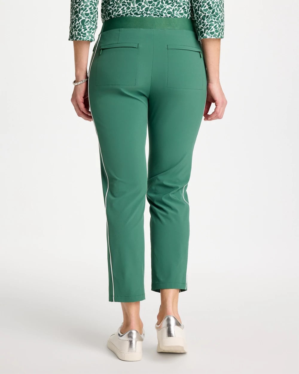 Chico's | Zenergy® UPF Side Piping Ankle Pants/ Water Lily Green