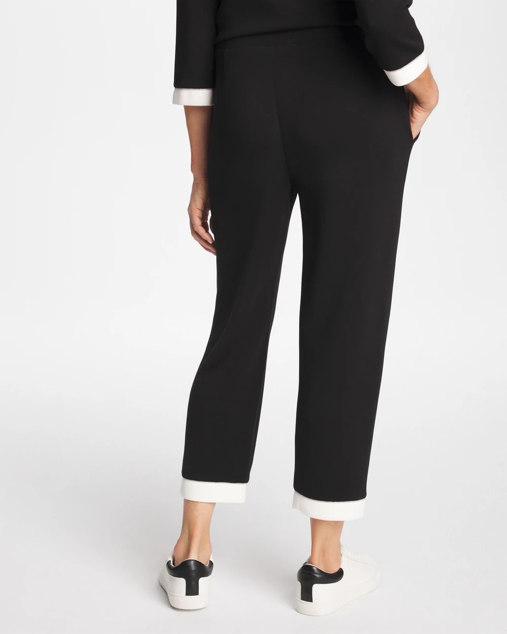 Chico's | Zenergy® Soft Caviar Bead Contrast Pants/ Black