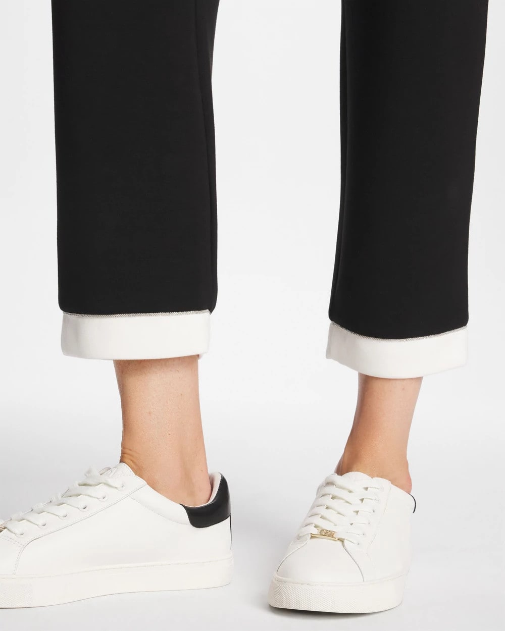 Chico's | Zenergy® Soft Caviar Bead Contrast Pants/ Black