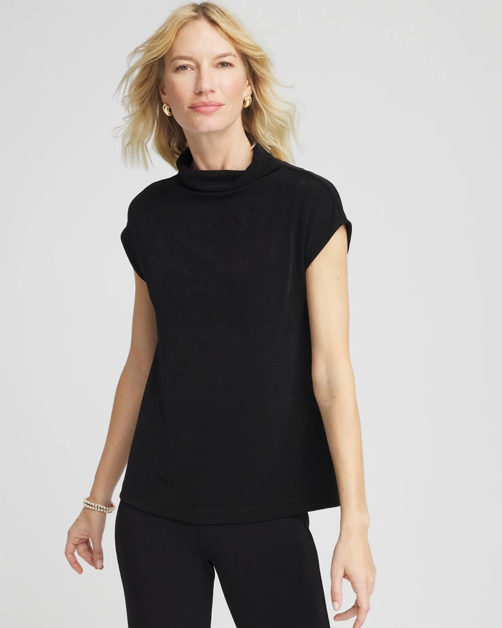 Chico's | Travelers™ Mockneck Top/ Travelers Black