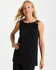 Chico's | Travelers™ Knit Buckle Tunic/ Black