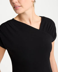 Chico's | Travelers™ Knit Asymmetrical Top/ Black