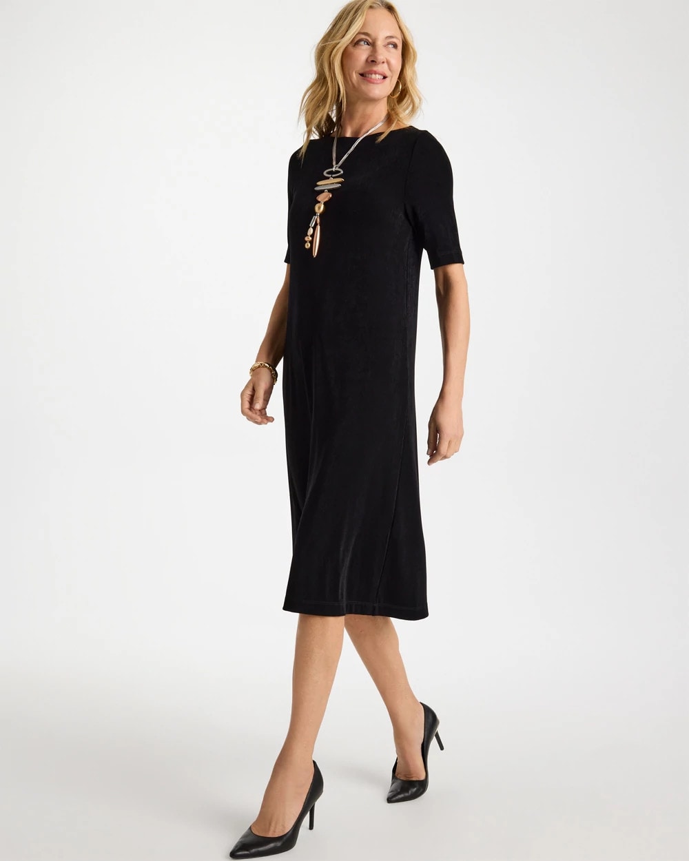 Chico's | Travelers™ Elbow Sleeve Dress/ Travelers Black