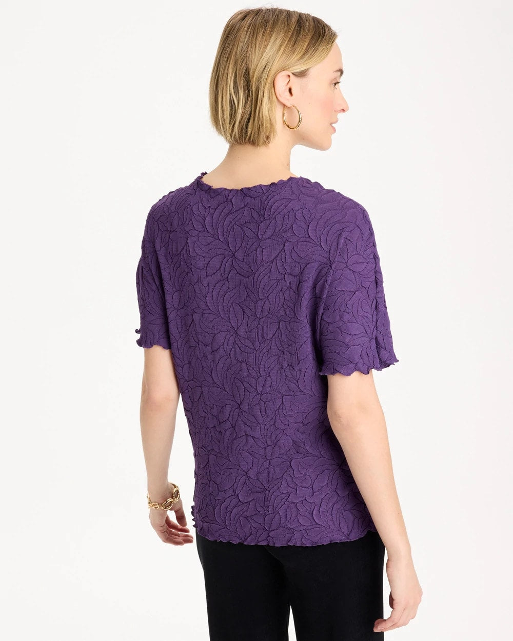Chico's | Travelers™ Embossed Pullover Top/ Rich Amethyst