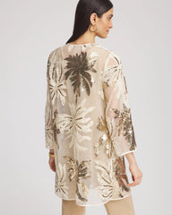 Chico's | Travelers™ Collection Sequin-Mesh Jacket/ Modern Ecru
