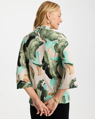 Chico's | Travelers™ Bloom V-Neck Kimono Top/ Kelp Forest