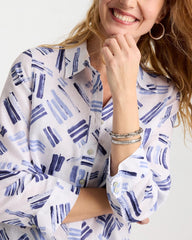 Chico's | No Iron™ Printed Linen Shirt/ Amparo Blue