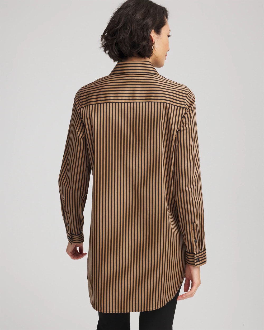 Chico's | No Iron™ Slimming Imperial Stripe Tunic/ Black