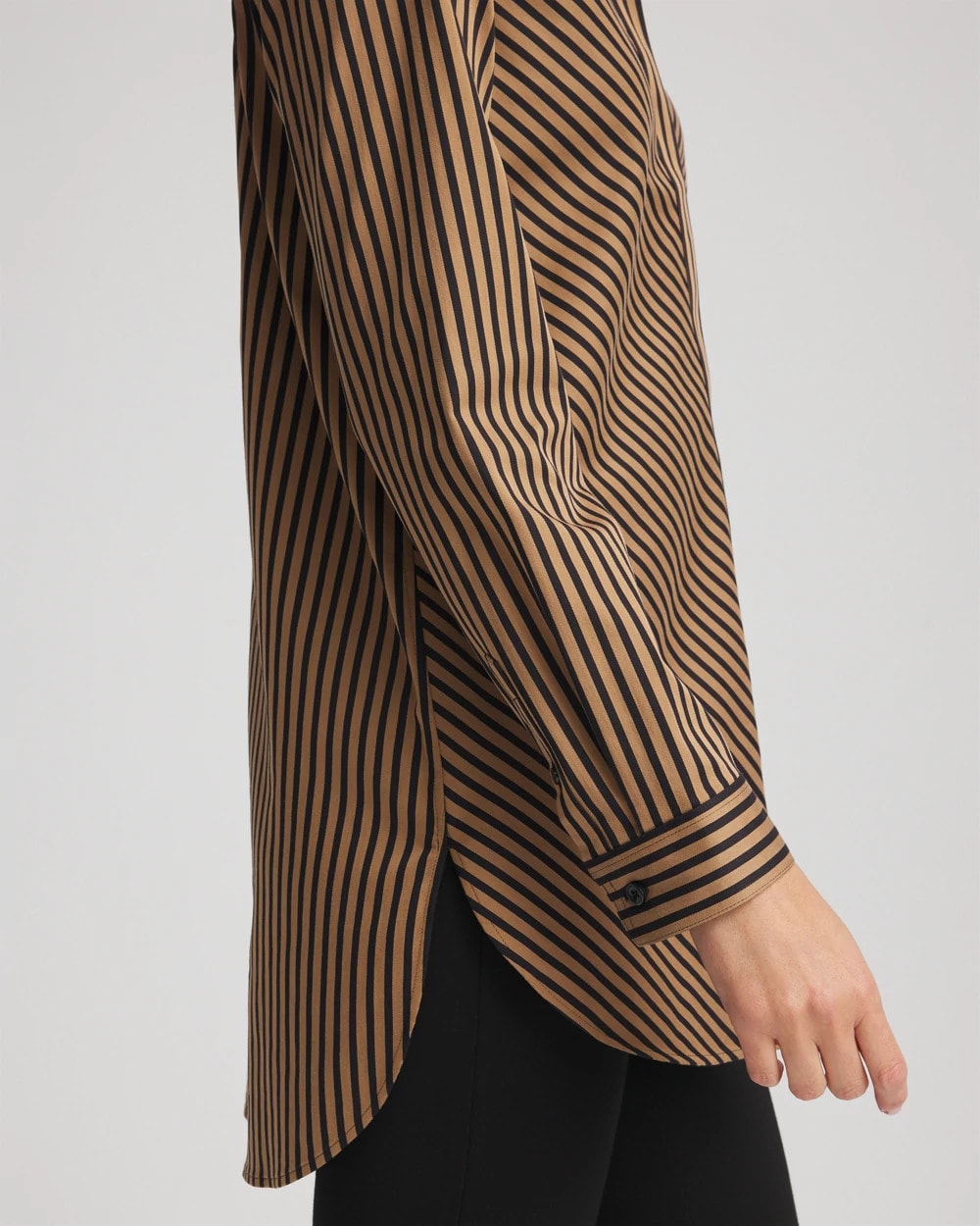 Chico's | No Iron™ Slimming Imperial Stripe Tunic/ Black
