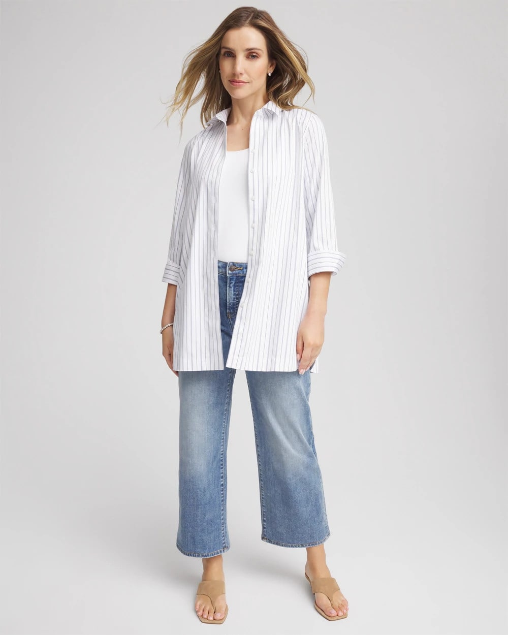 Chico's | No Iron™ Classic-Fit Tunic/ Blue Lotus