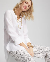 Chico's | No Iron™ Linen Tunic/ Optic White