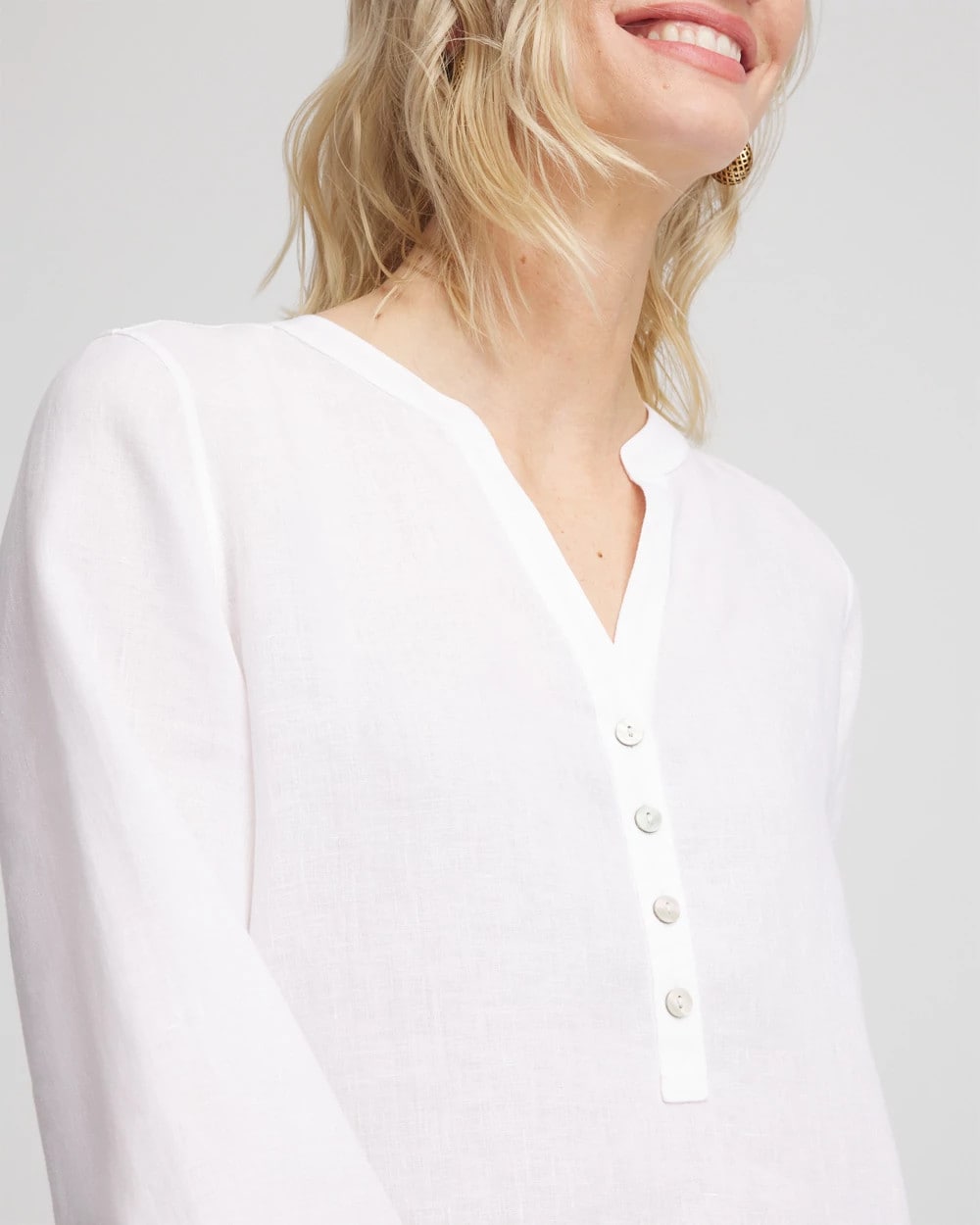 Chico's | No Iron™ Linen Tunic/ Optic White
