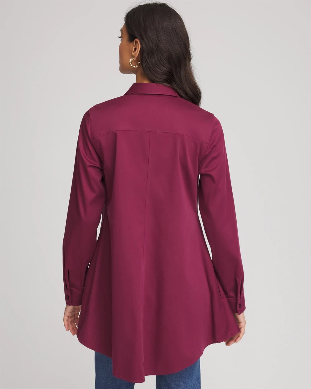 Chico's | No Iron™ Pocketed Tunic/ Deep Chianti