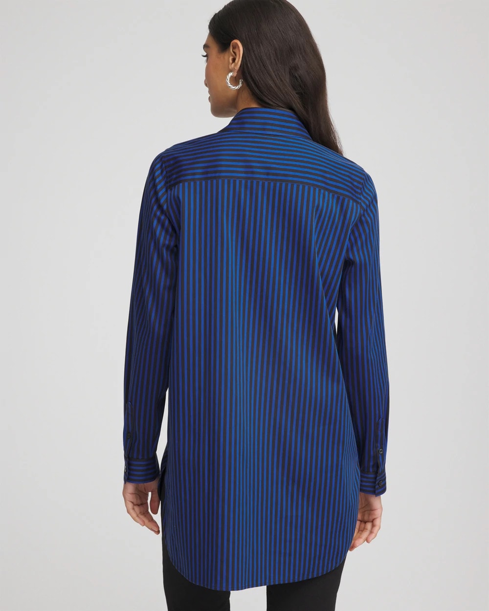 Chico's | No Iron™ Slimming Striped Tunic/ Cobalt Stone