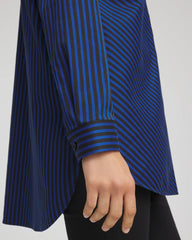 Chico's | No Iron™ Slimming Striped Tunic/ Cobalt Stone