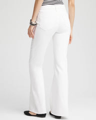 Chico's | Girlfriend No Stain Frayed Flared Jeans/ Alabaster