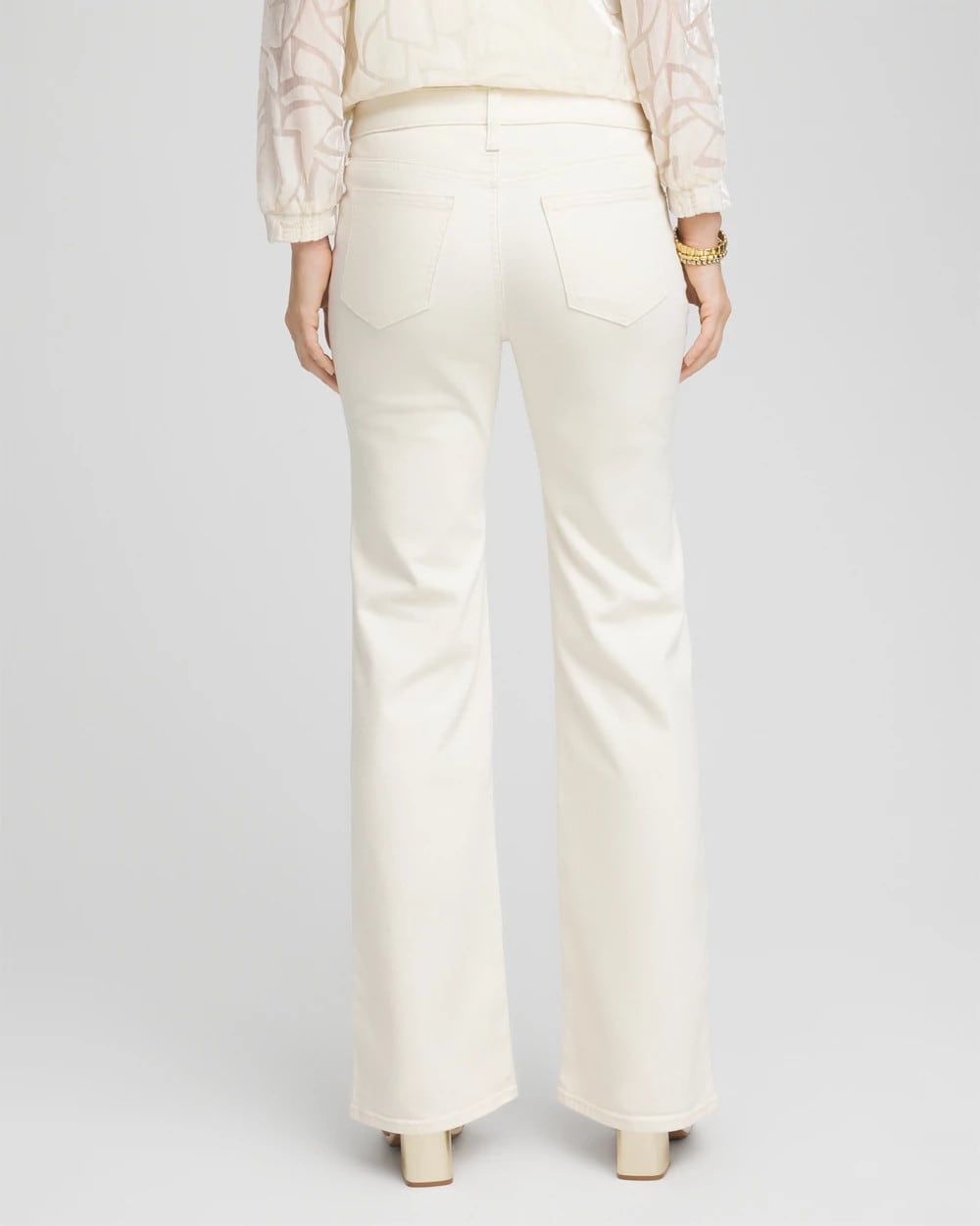 Chico's | Petite Girlfriend Flared Leg Jeans/ English Cream