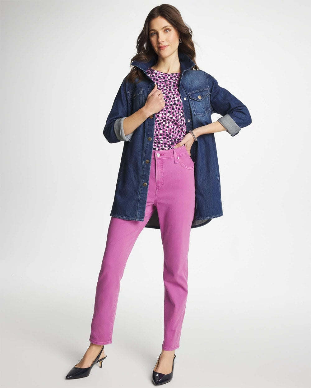 Chico's | Girlfriend Slim Ankle Jeans/ Violet Shadow