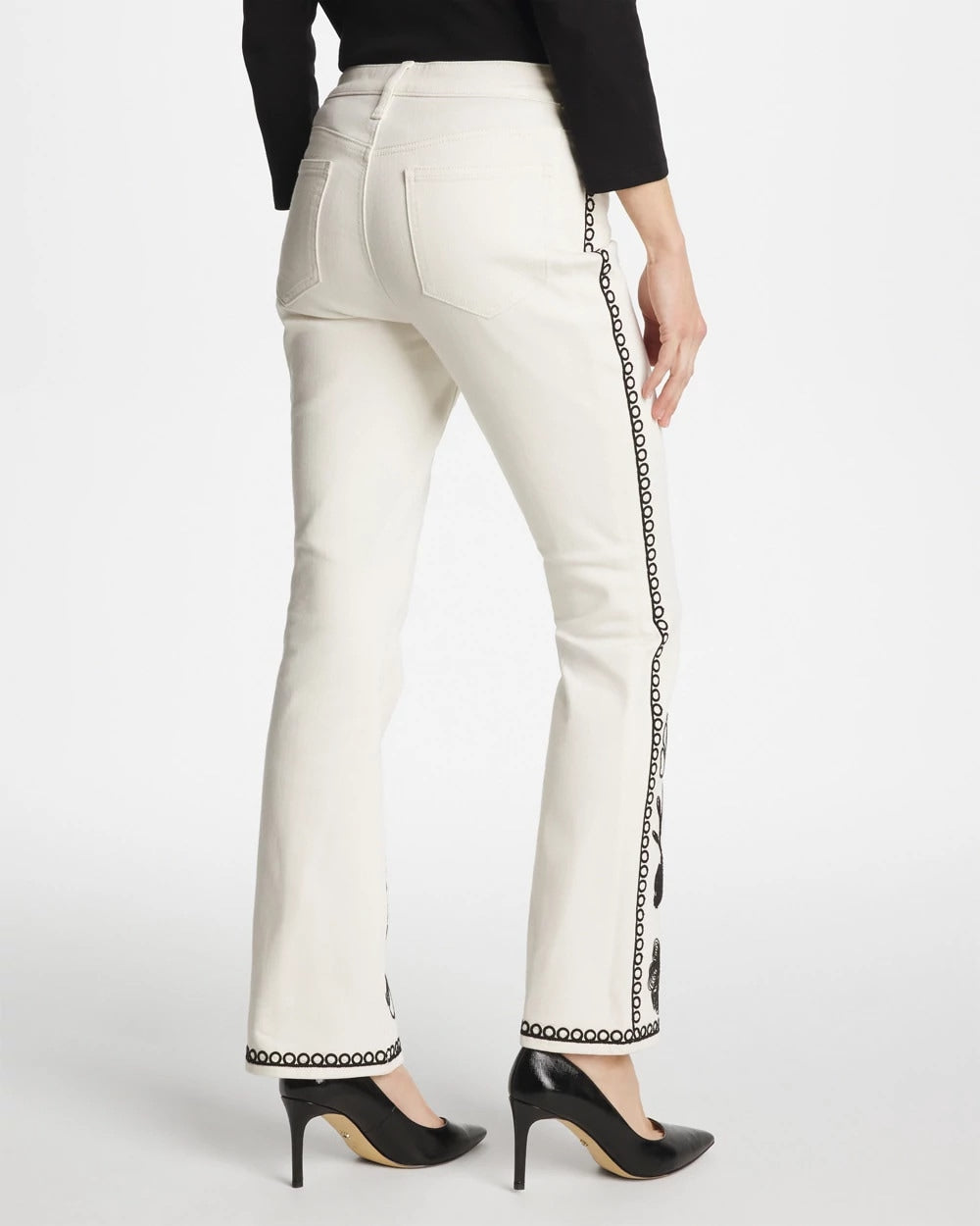 Chico's | Ginkgo Girlfriend Cropped Flared Jeans/ Sea Salt