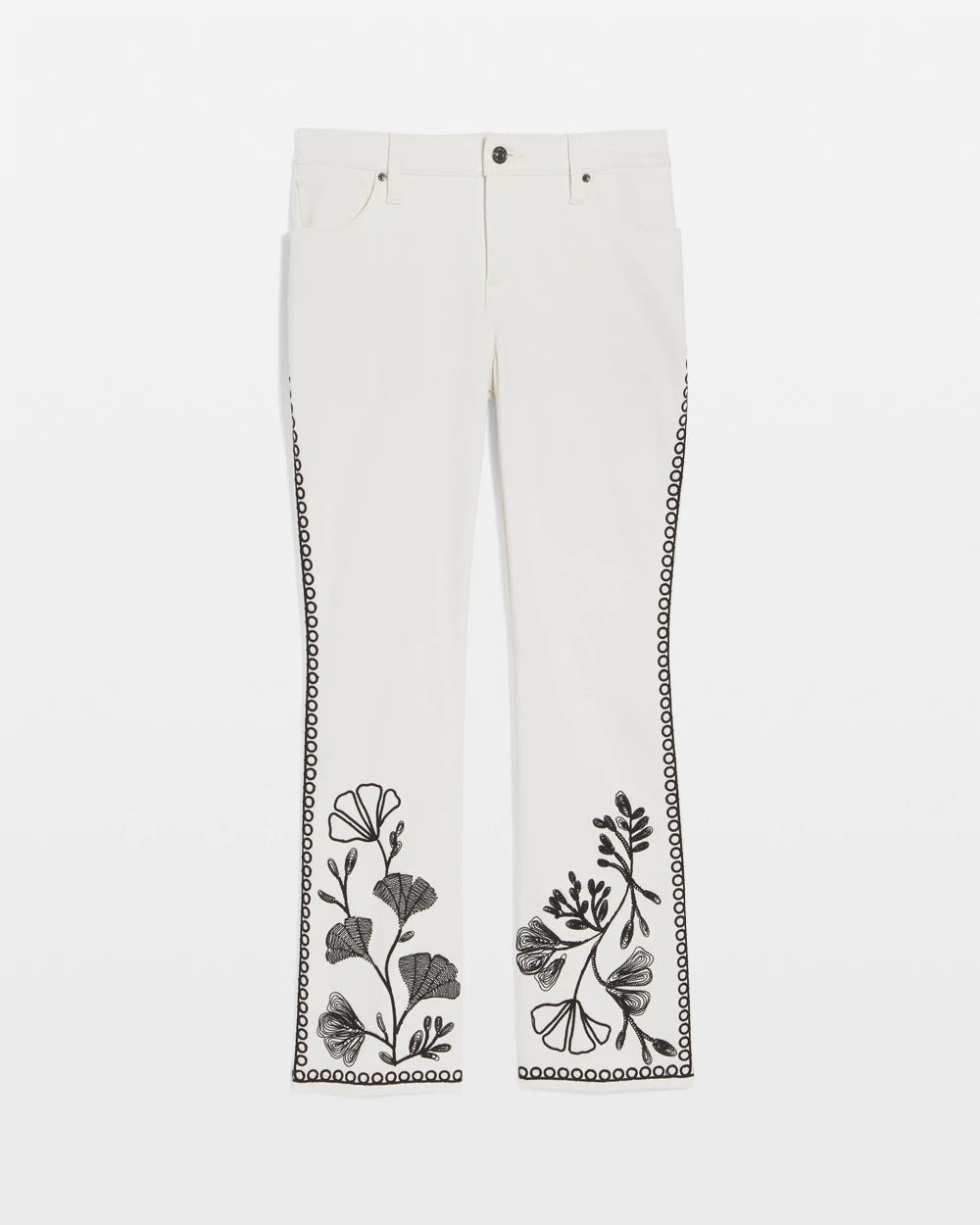 Chico's | Ginkgo Girlfriend Cropped Flared Jeans/ Sea Salt